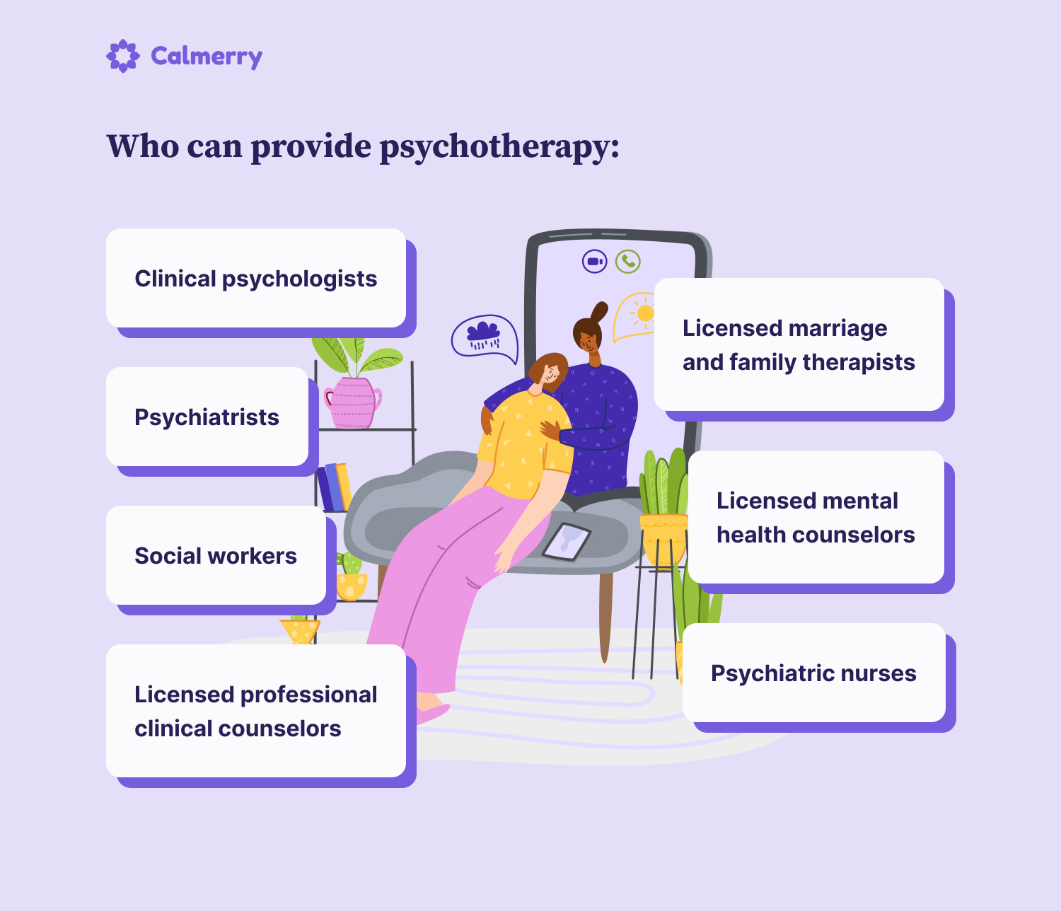 mental health specialists who can provide psychotherapy