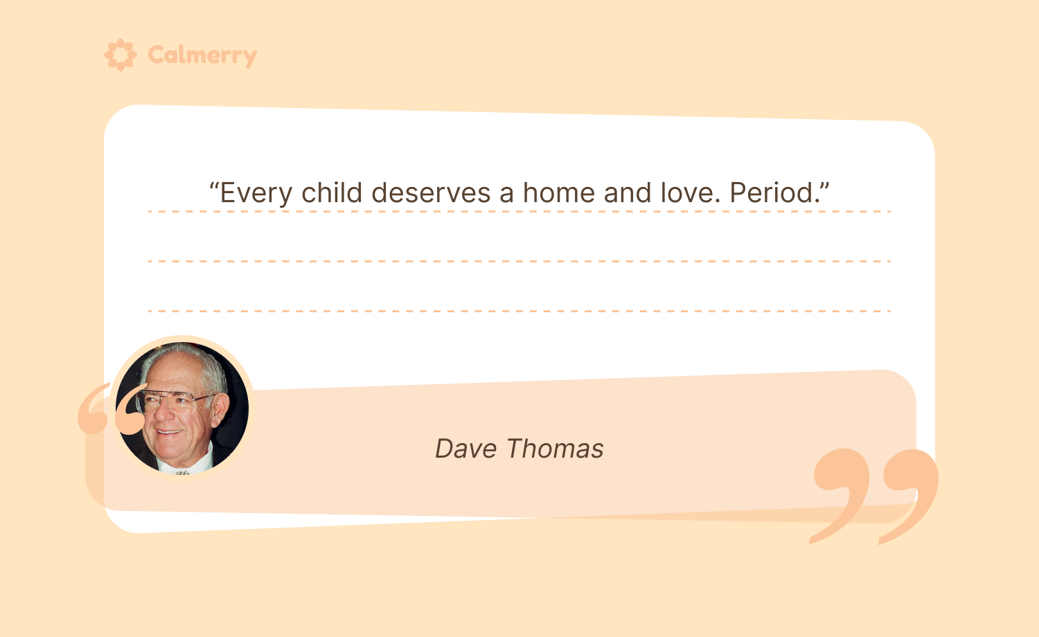 Every child deserves a home and love