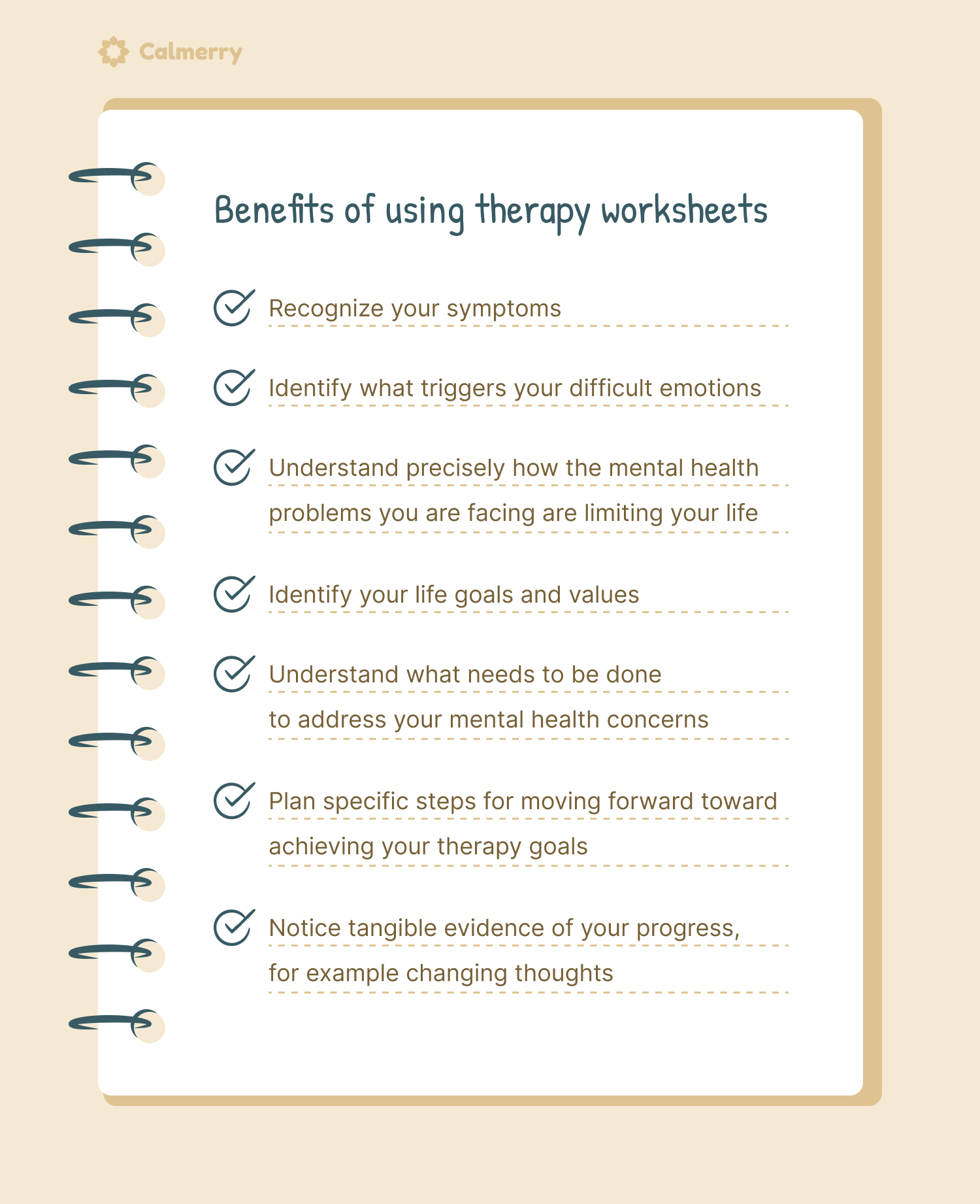 Benefits of using therapy worksheets for mental health